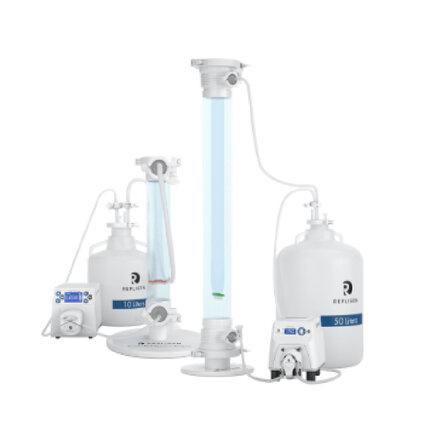 Repligen SpectraFlo Dynamic Dialysis system configured for high‑volume automated buffer exchange and sample purification in bioprocessing applications.