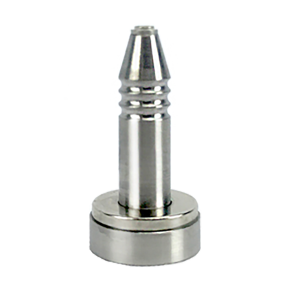 Repligen SoloVPE quick‑set Fibrette coupler insert used to secure optical Fibrette probes for UV spectroscopy measurements.