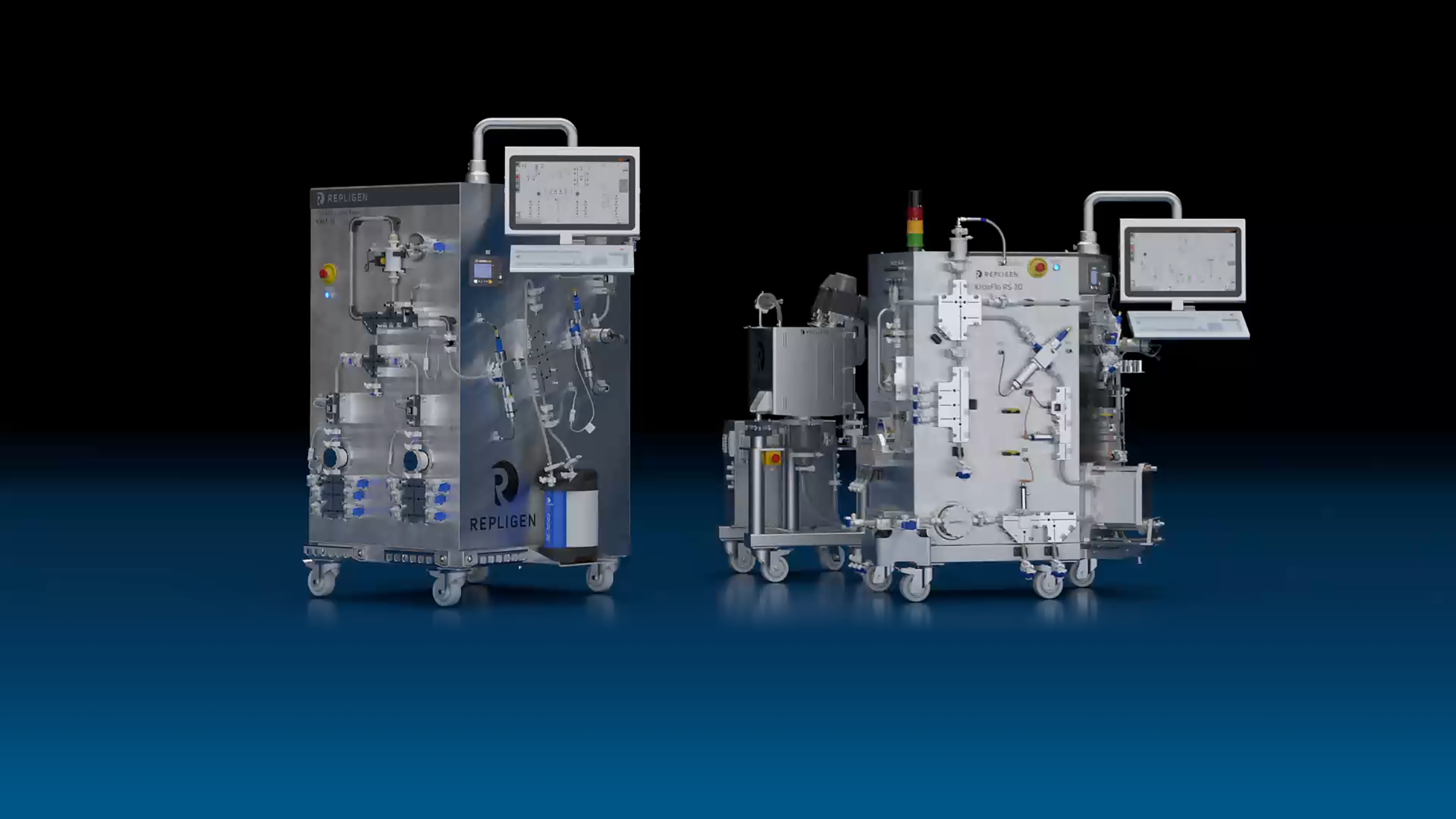 KRM Chromatography system alongside KrosFlo RS TFF system 