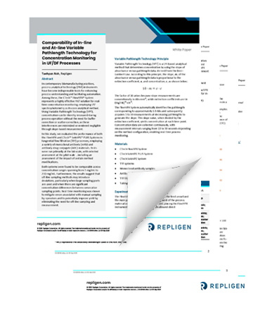 Comparability of In-line and At-line VPT for Concentration Monitoring in UFDF Processes Preview