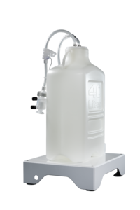 The ProConnex MixOne carboy, featuring a customizable single-use 40L tubing assembly on the MixOne drive unit platform. 