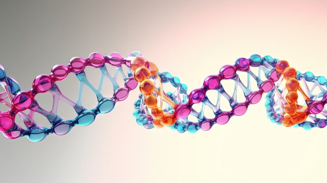 Artist's rendering of double stranded RNA